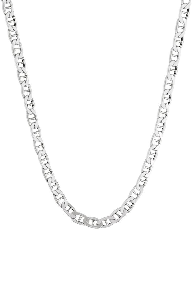ATHRA LUXE Anchor Chain Choker Necklace, Main, color, Silver