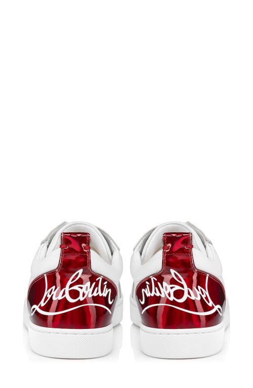 Christian Louboutin Fun Vieira Printed Pvc-trimmed Perforated Leather Sneakers