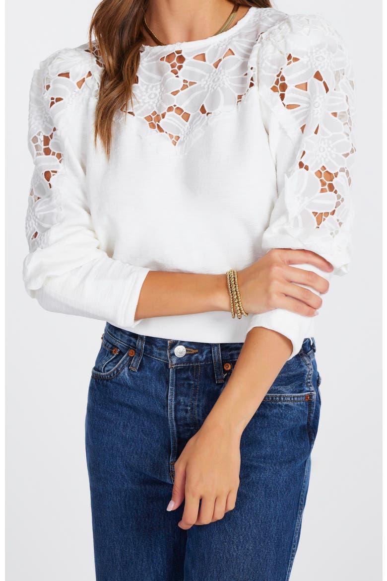 Flora  Texture Pullover, Alternate, color, Salt