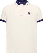 Psycho Bunny Kids' Textured Collar Pima Cotton Piqué Polo