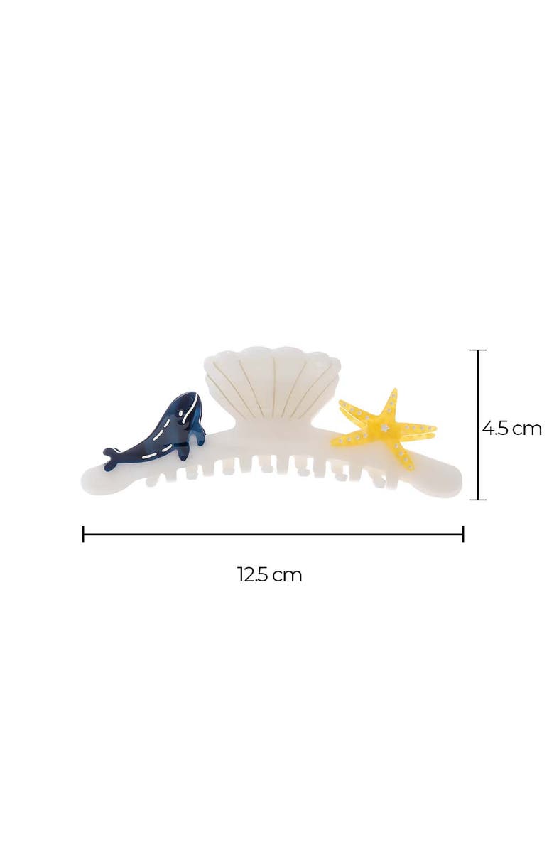 BY ADINA EDEN Coastal Hair Claw Clip, Alternate, color, White