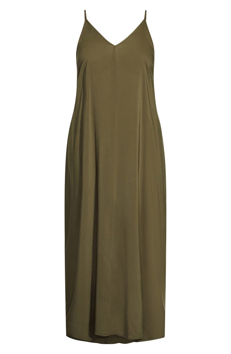 City Chic V-Neck Maxi Dress, Main, color, 