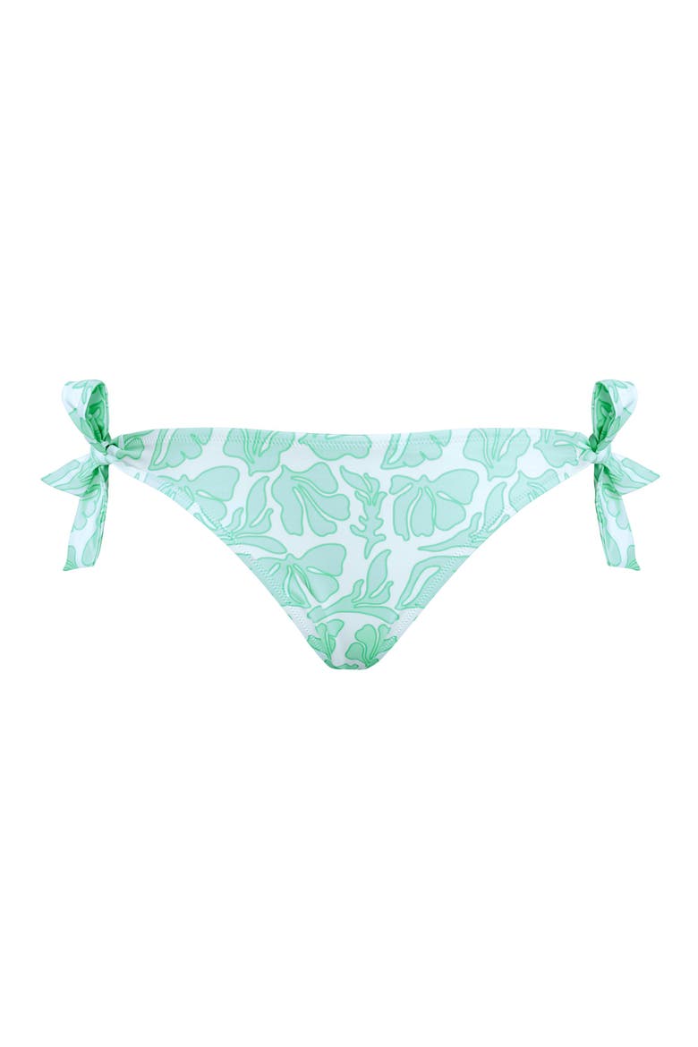 Women Side Tie Bikini Bottom Seashells, Main, color, white