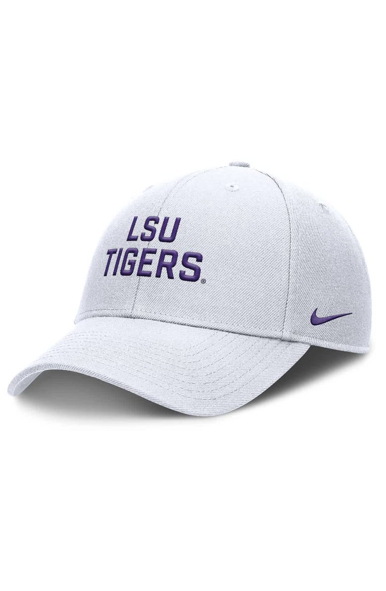 Nike Men's Nike White LSU Tigers Rise Practice Adjustable Hat, Main, color, White