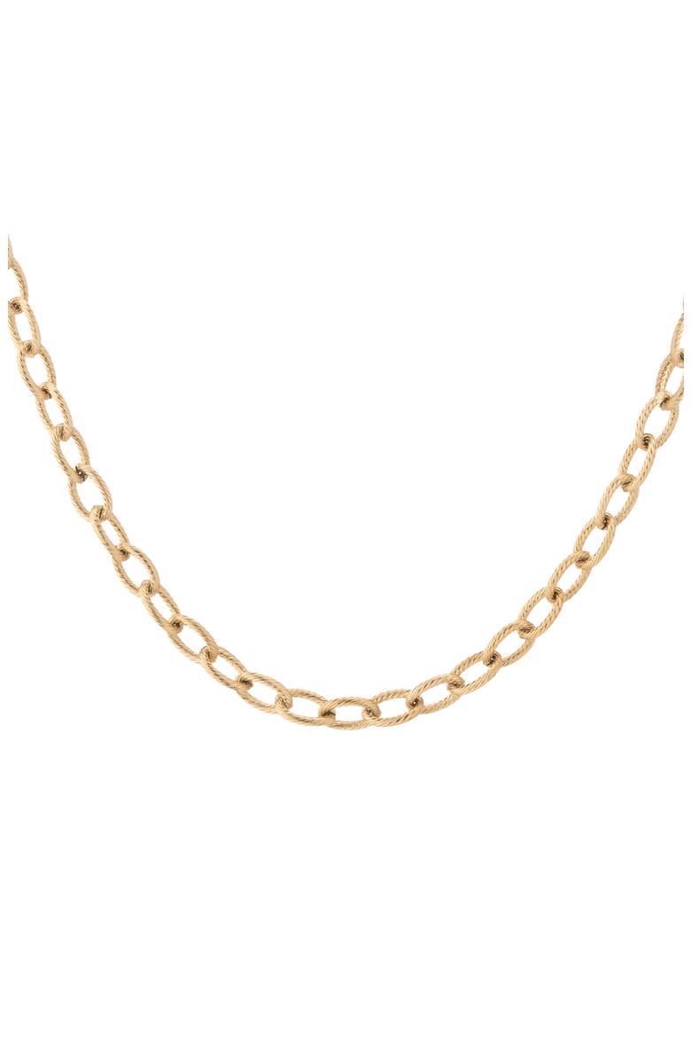 Link Chain Necklace, Main, color, Gold Plated Stainless Steel