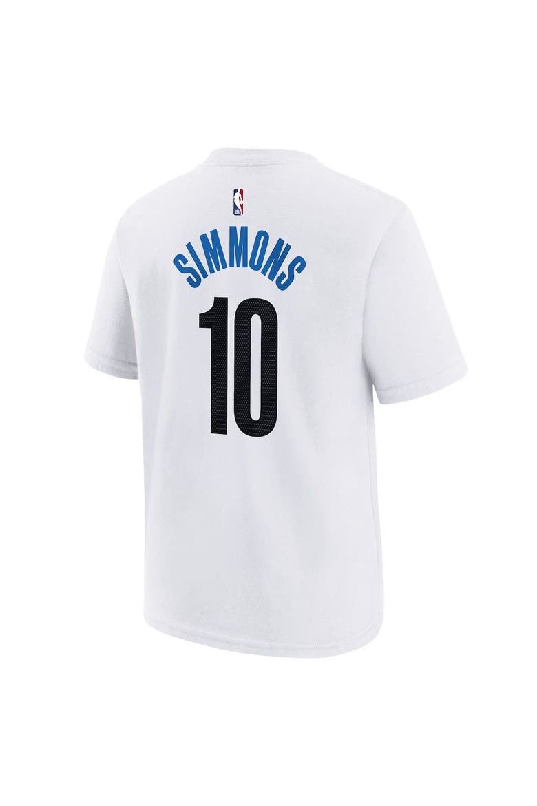 Youth Nike Ben Simmons White Brooklyn Nets 2022/23 City Edition Name & Number T-Shirt, Alternate, color, White