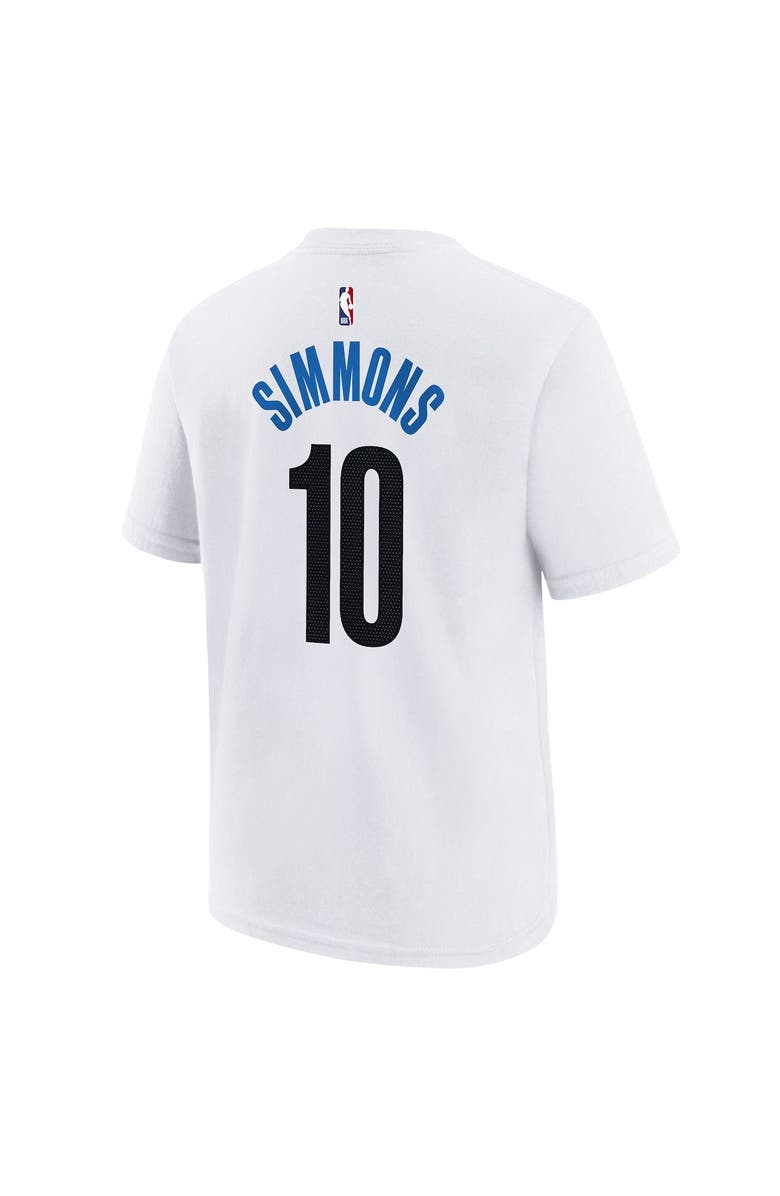 Nike Youth Nike Ben Simmons White Brooklyn Nets 2022/23 City Edition Name & Number T-Shirt, Alternate, color,