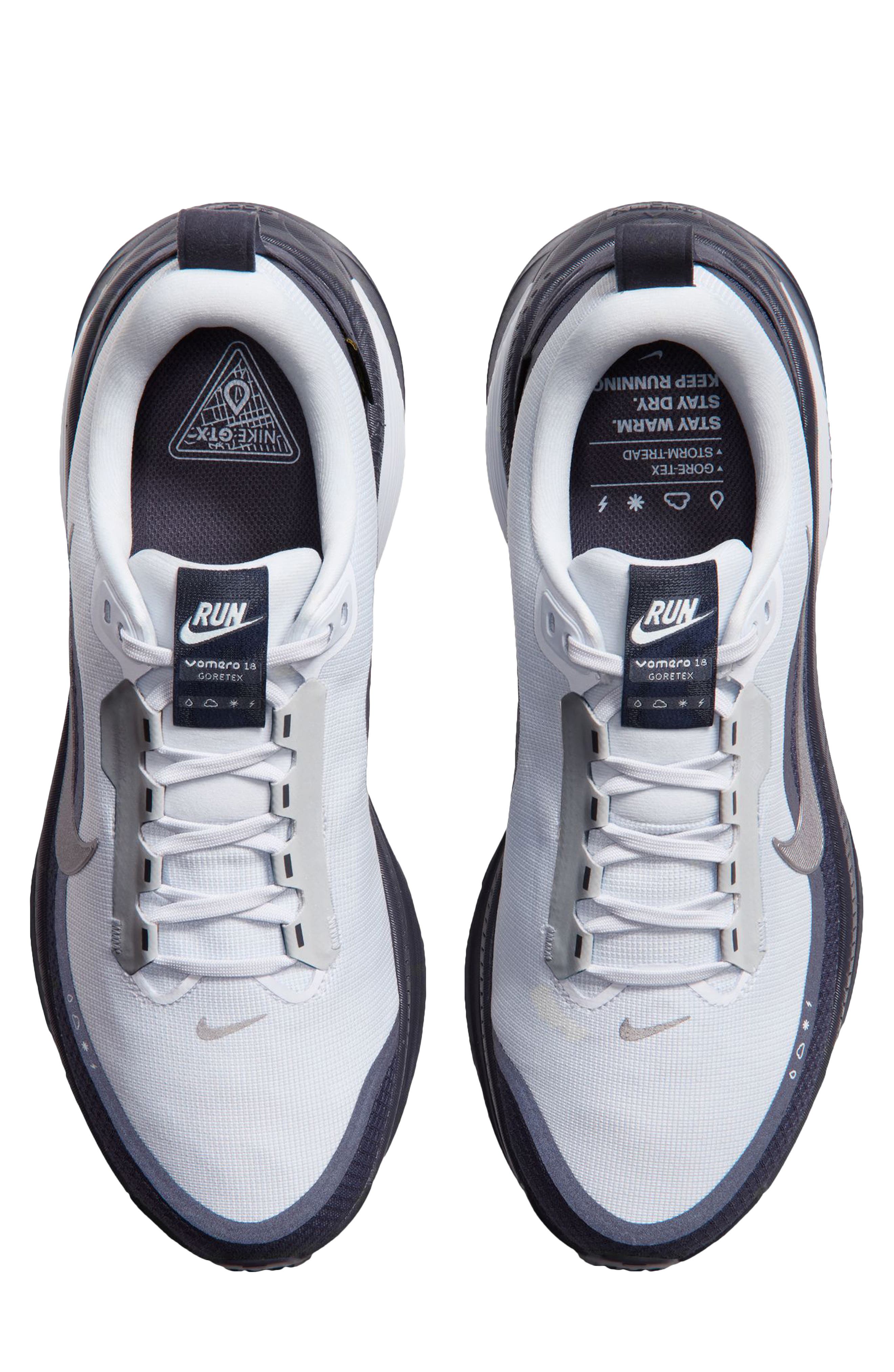 Vomero 18 GTX Gore-Tex® Waterproof Running Shoe, Alternate, color, FOOTBALL GREY/ DARK GREY