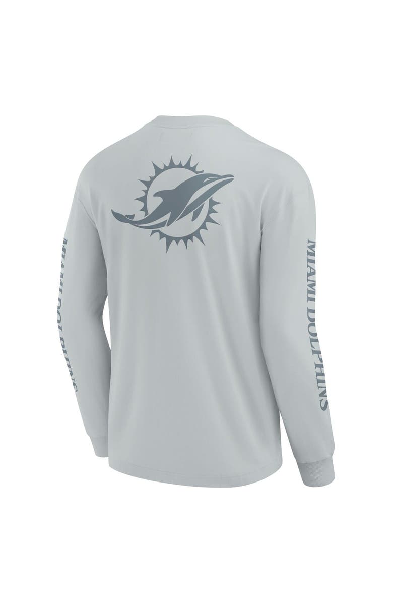 FANATICS Unisex Fanatics  Gray Miami Dolphins Elements Strive Long Sleeve T-Shirt, Alternate, color, Gray