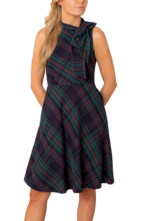 Organic Sleeveless Bow Neck Dress