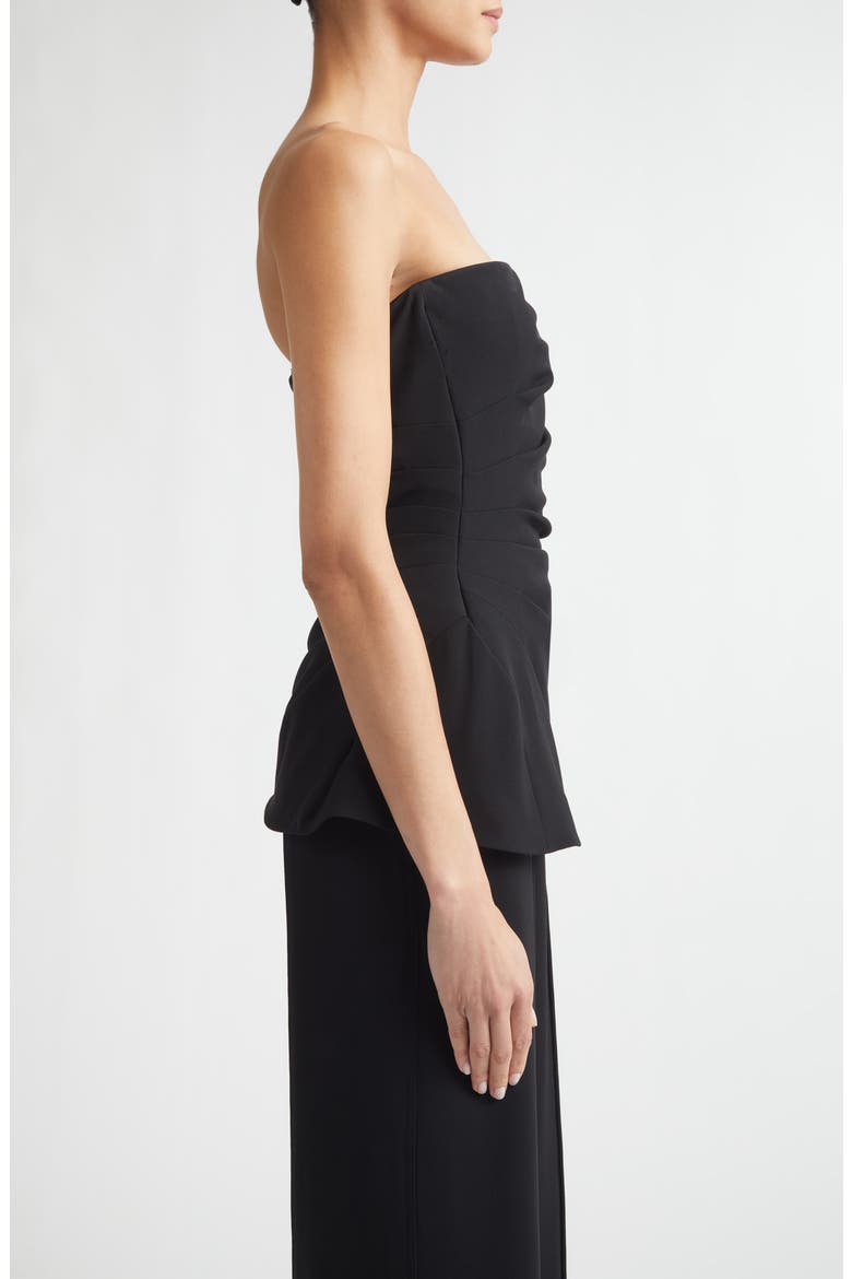 Damea Matte Double Crepe Top, Alternate, color, BLACK