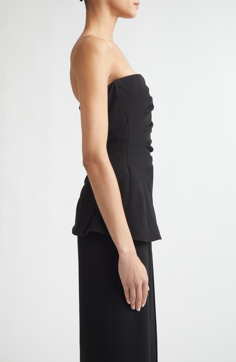 Proenza Schouler Damea Matte Double Crepe Top, Alternate, color, Black