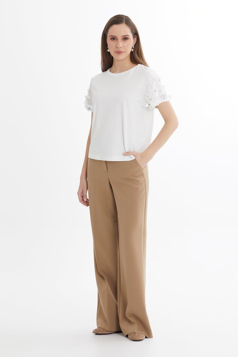 Short-Sleeve Embroidered T-Shirt, Alternate, color, White