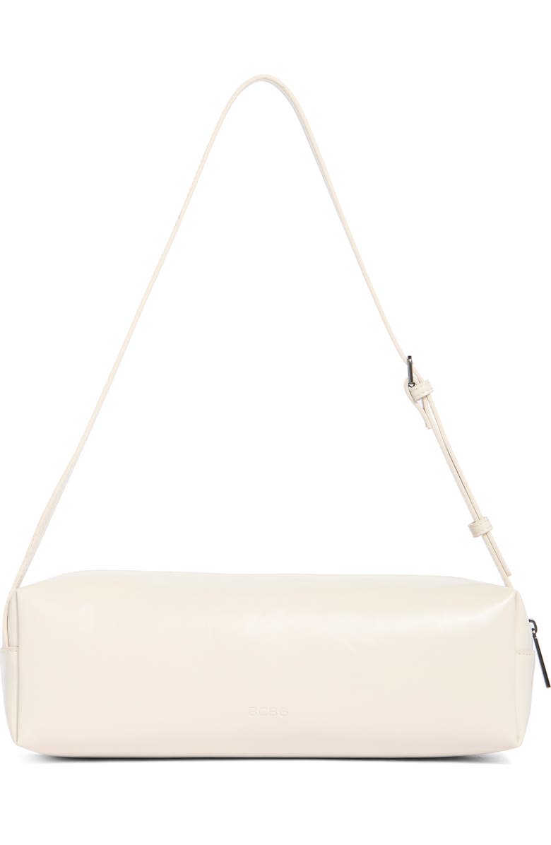BCBG Barrel Water Repellent Shoulder Bag, Alternate, color, Almond