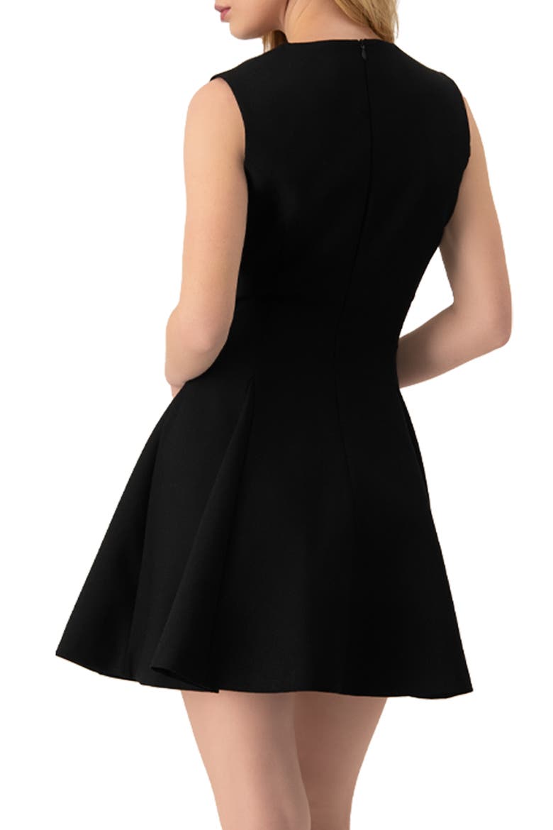 Sleeveless Black Six Button Mini Dress, Alternate, color, Black