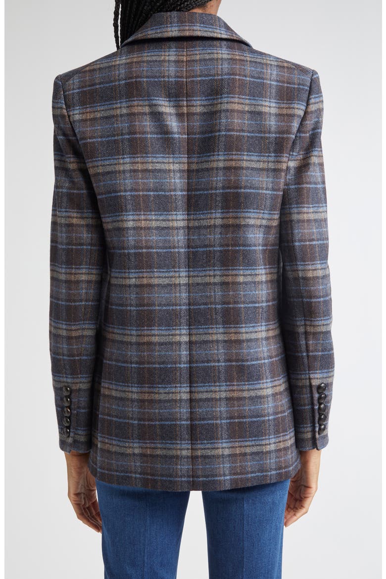 Oria Plaid Wool Blend Dickey Jacket, Alternate, color, BLUE MULTI