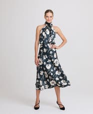 Really Wild Clothing Poppy Liberty Satin Silk Slip Skirt