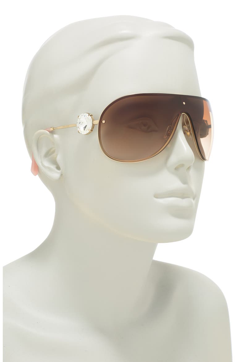 67mm Pilot Sunglasses, Alternate, color, PALE GOLD BROWN GRAD