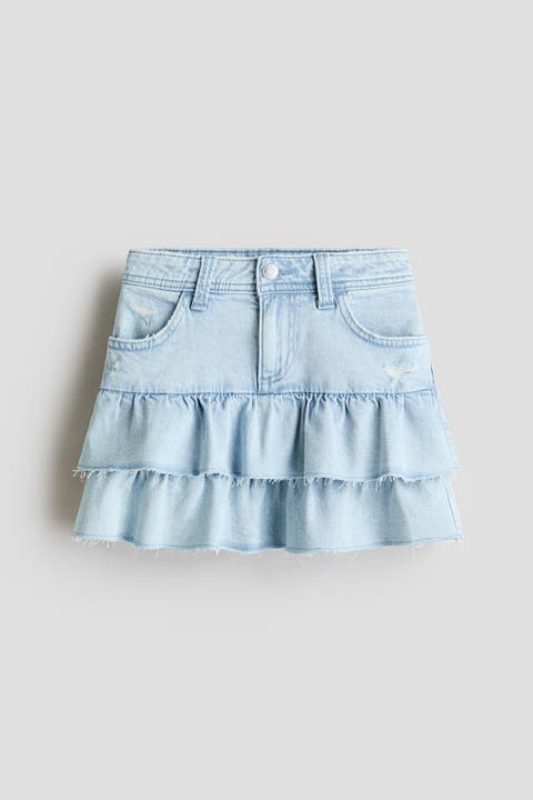 Denim Frill Skirt