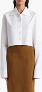 Khaite Jasen Crop Button-Up Shirt
