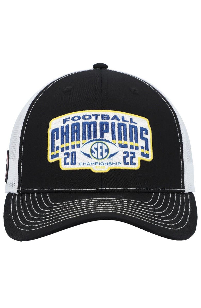 ZEPHYR Men's Black/White Georgia Bulldogs 2022 SEC Conference Champions Locker Room Adjustable Trucker Hat, Alternate, color, 