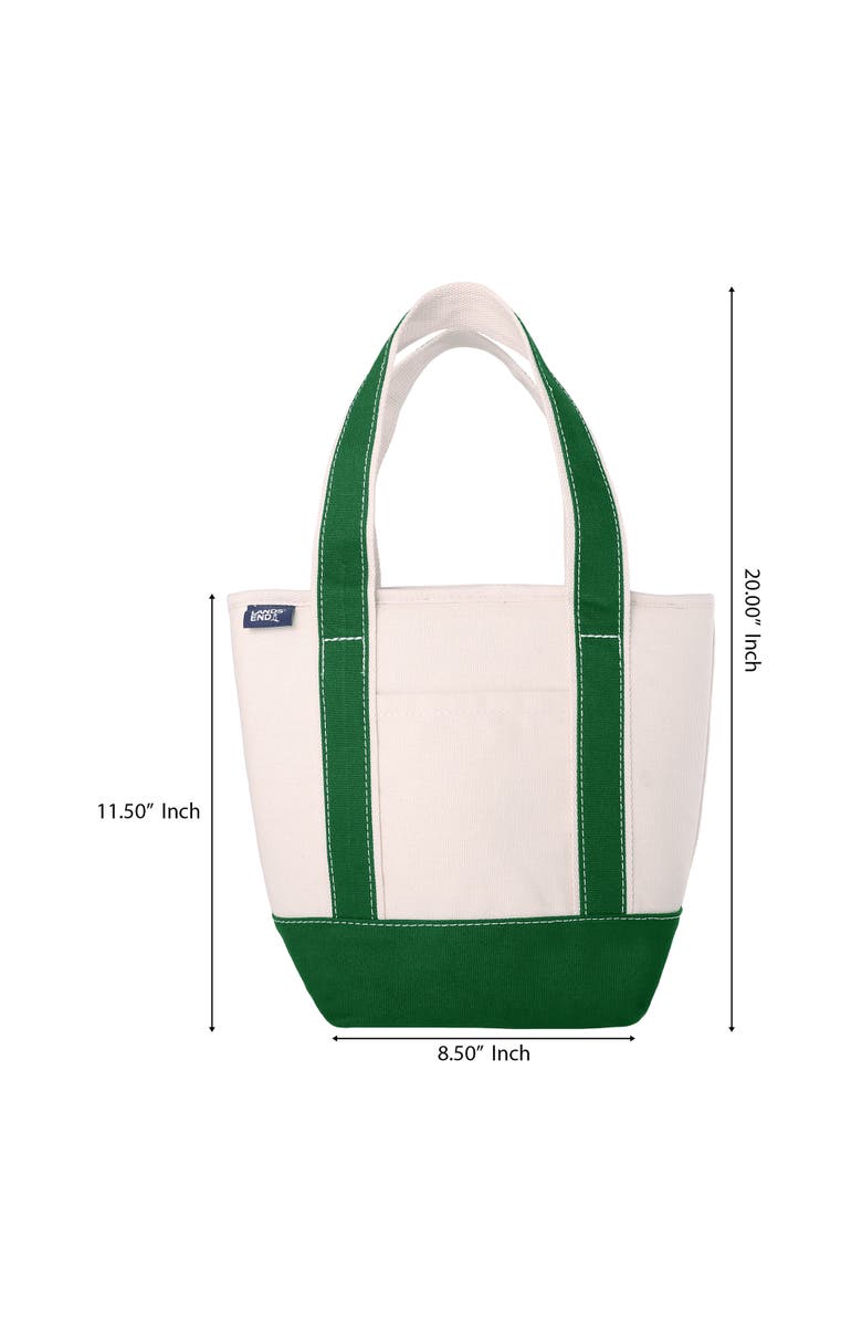 Lands' End Small Insulated Tote Bag with Zip Closure, Travel Cooler Bag for the Pool, Park, and Day Trips, Alternate, color, Kelly Green