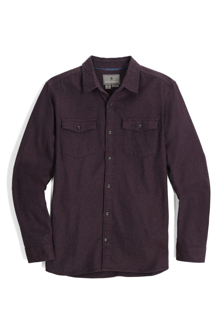 Bristol Organic Cotton Twill Shirt, Main, color, BLACK CURRANT