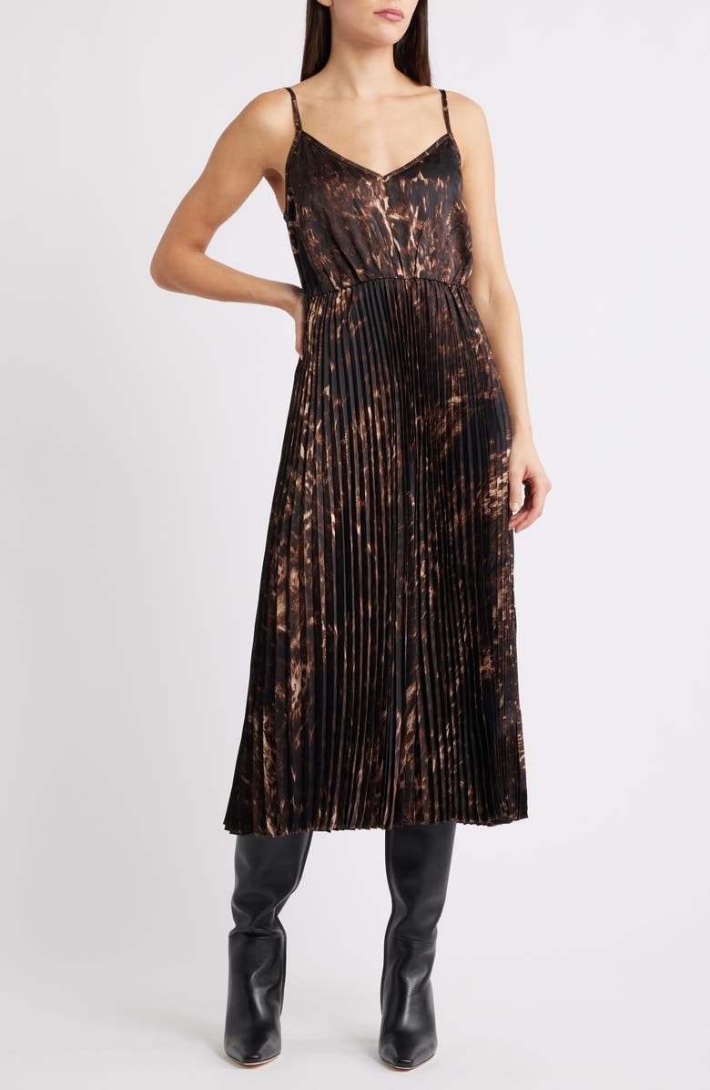 Halogen<sup>®</sup> Mixed Media Long Sleeve Dress, Alternate, color, 