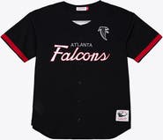 Mitchell & Ness Men's Mitchell & Ness  Black Atlanta Falcons Head Coach Mesh Full-Button Fashion Jersey