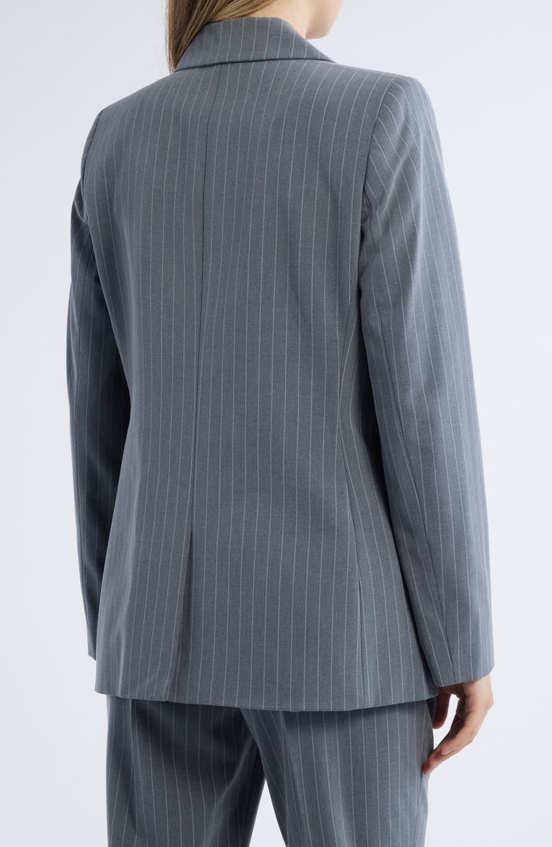 Tahari ASL Pinstripe Double Breasted Blazer, Alternate, color, 