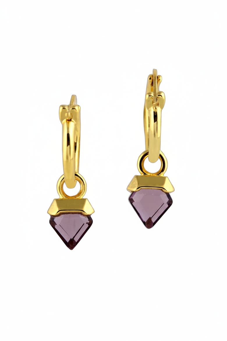 The Amara Amethyst Drop Earrings, Main, color, Purple