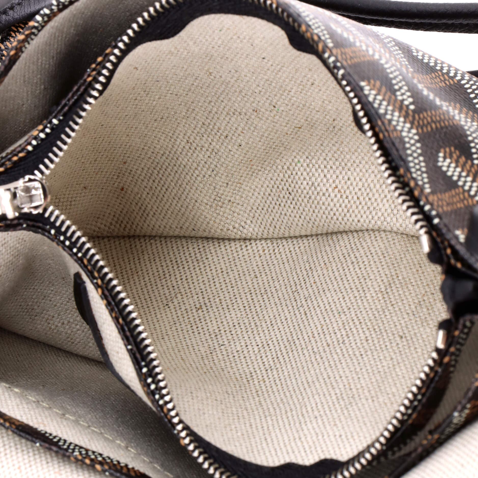 Pre-Owned Goyard Plumet Clutch Wallet Coated Canvas, Alternate, color, Black