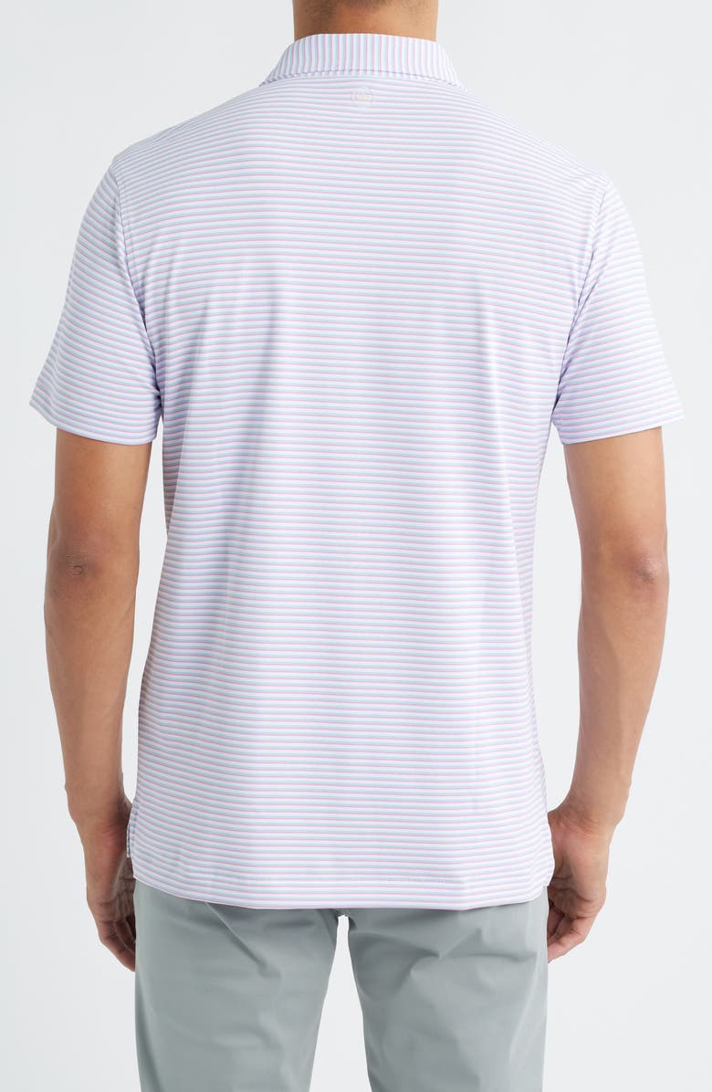 Peter Millar Crown Crafted Tempo Performance Piqué Polo, Alternate, color, White / Blue Frost