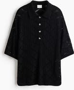 H&M Crochet-look Polo Shirt