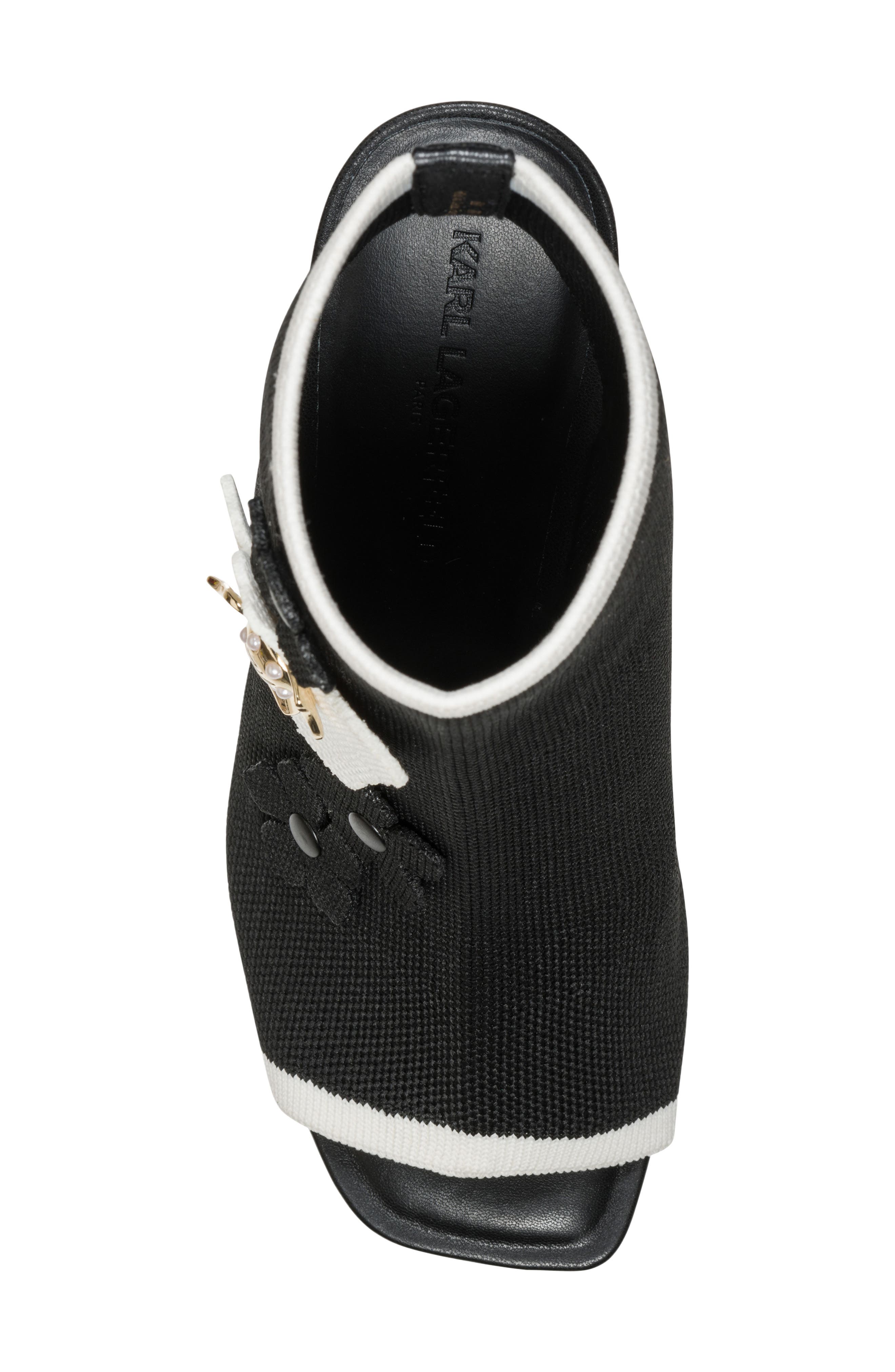 Dacey Knit Sandal, Alternate, color, BLACK/ CREAM