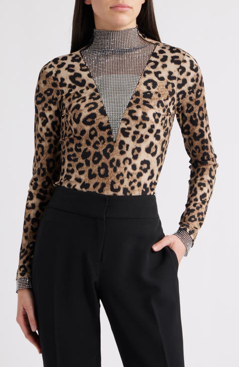 Zoe Embellished Mesh Yoke Top