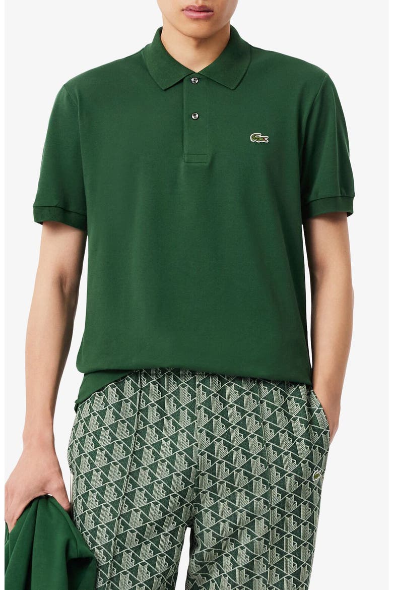 Essentials Classic Fit Cotton Blend Piqué Polo, Main, color, GREEN
