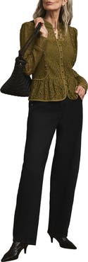 MINT VELVET Lace Military Blouse