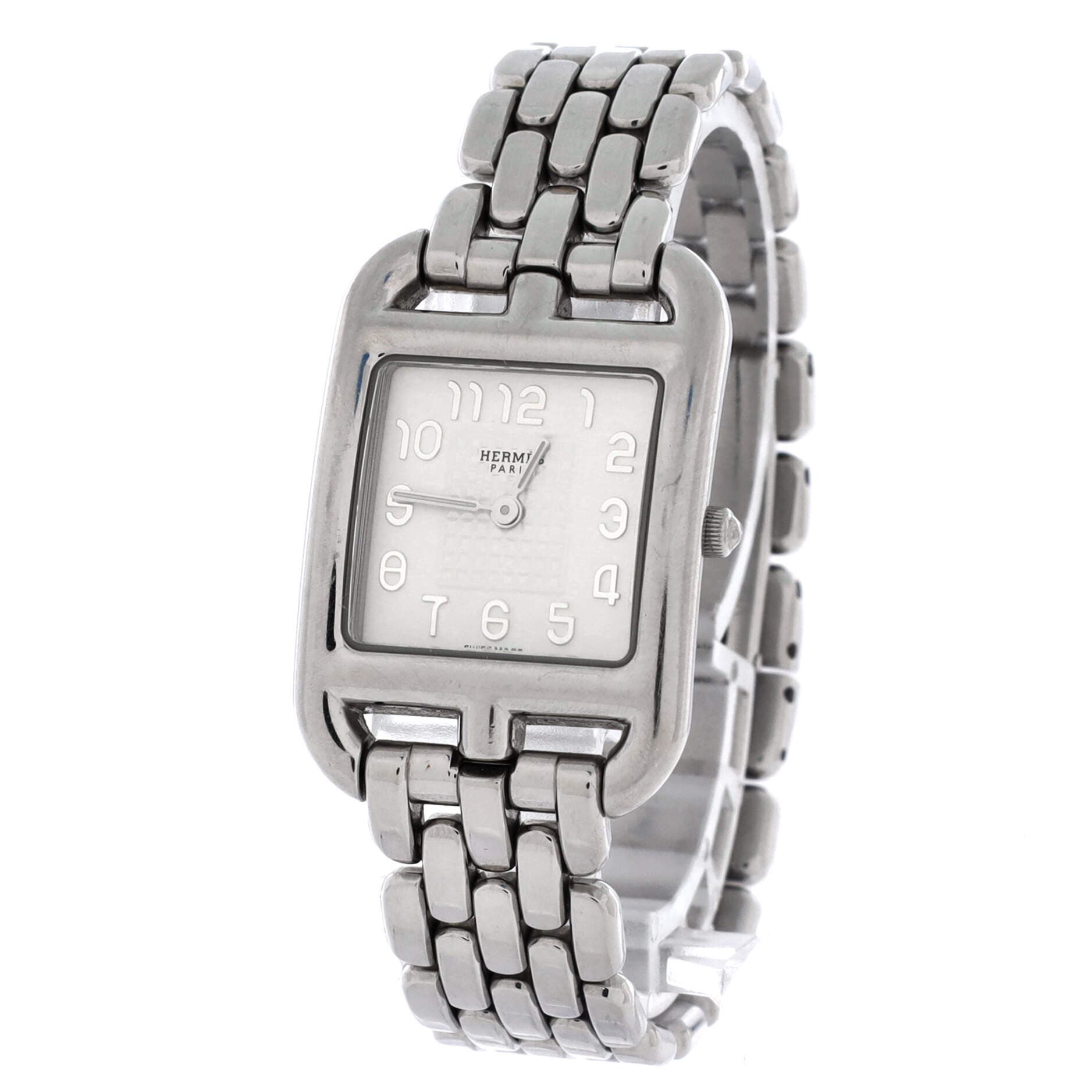 Pre-Owned Hermes Cape Cod Quartz Watch Stainless Steel 23, Alternate, color, Silver