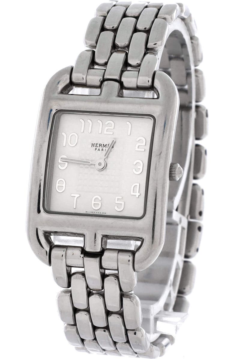 Pre-Owned Hermes Cape Cod Quartz Watch Stainless Steel 23, Alternate, color, Silver
