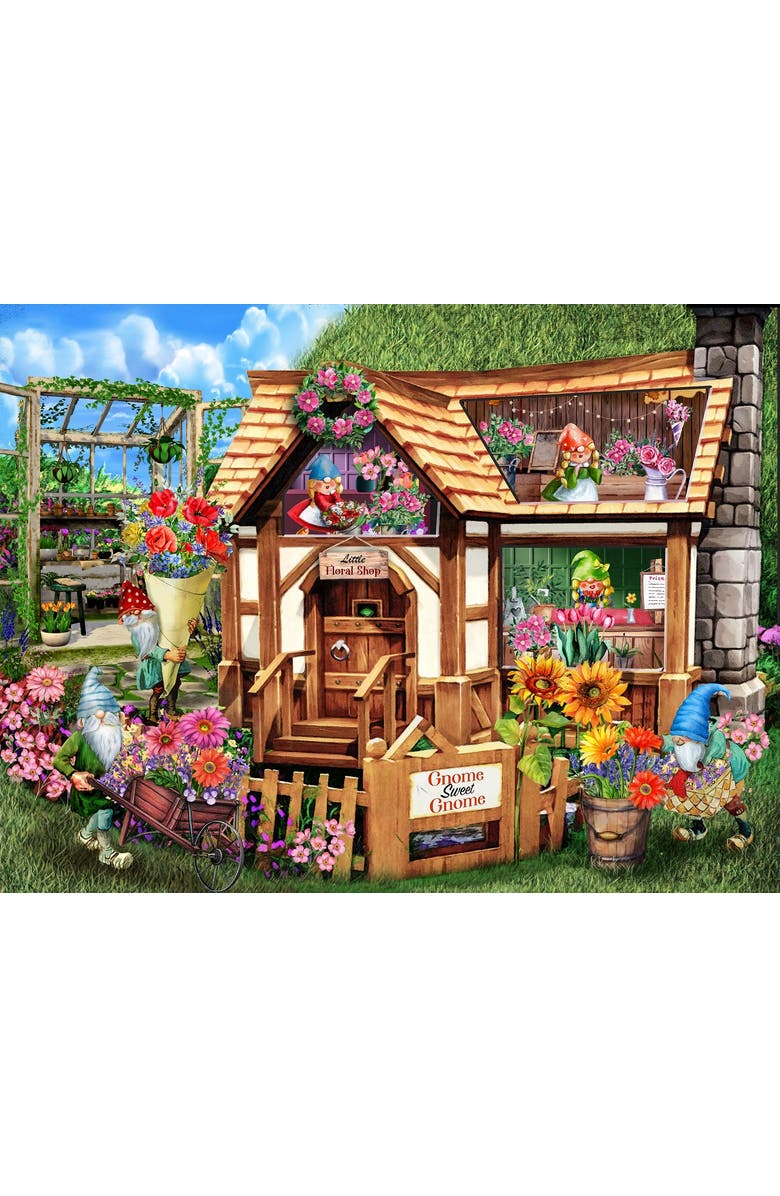 Sunsout Gnome Sweet Gnome 500 piece Jigsaw Puzzle for Adults, Alternate, color, Multicolor
