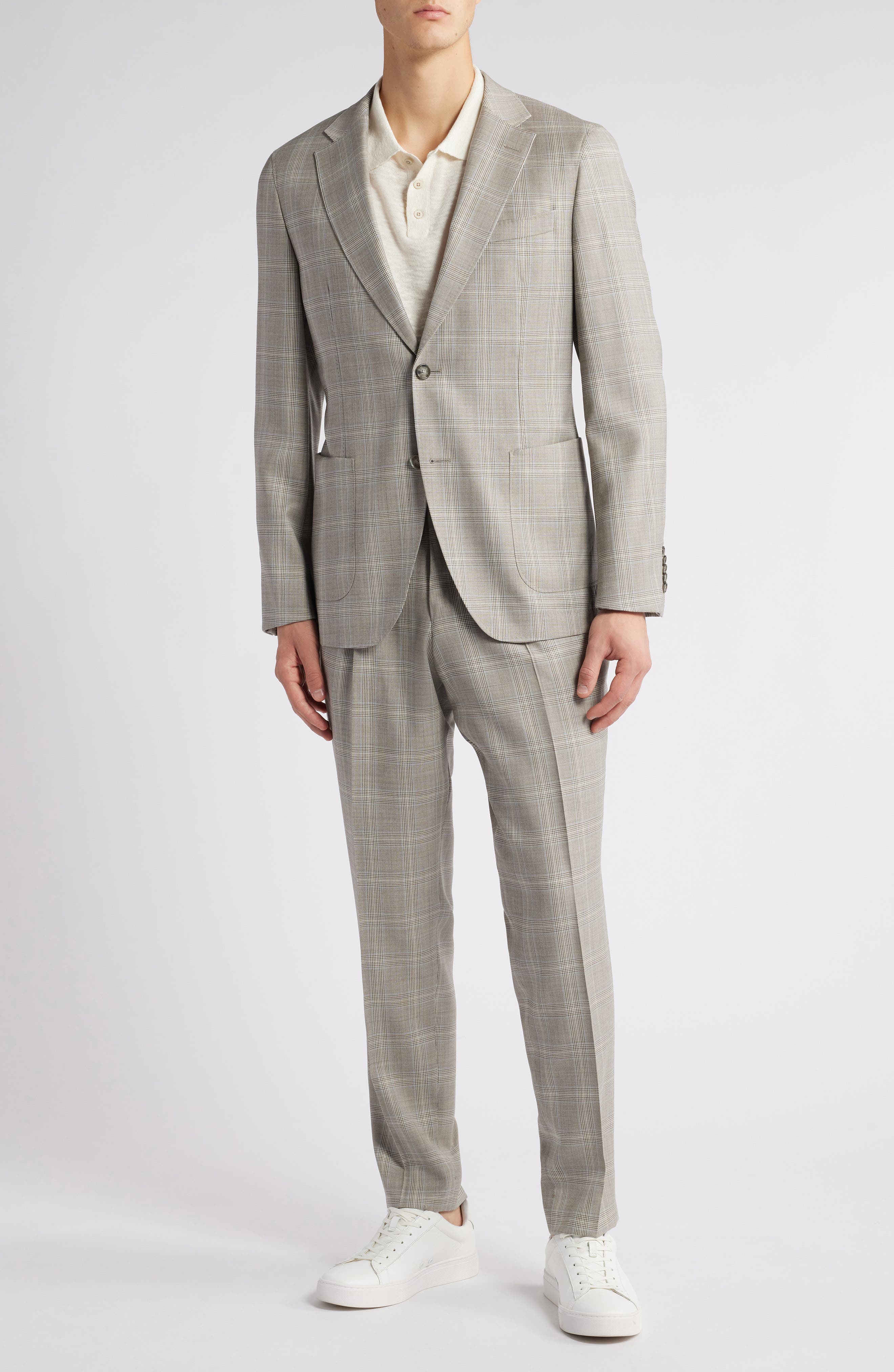 BOSS Heston Glen Plaid Wool Suit