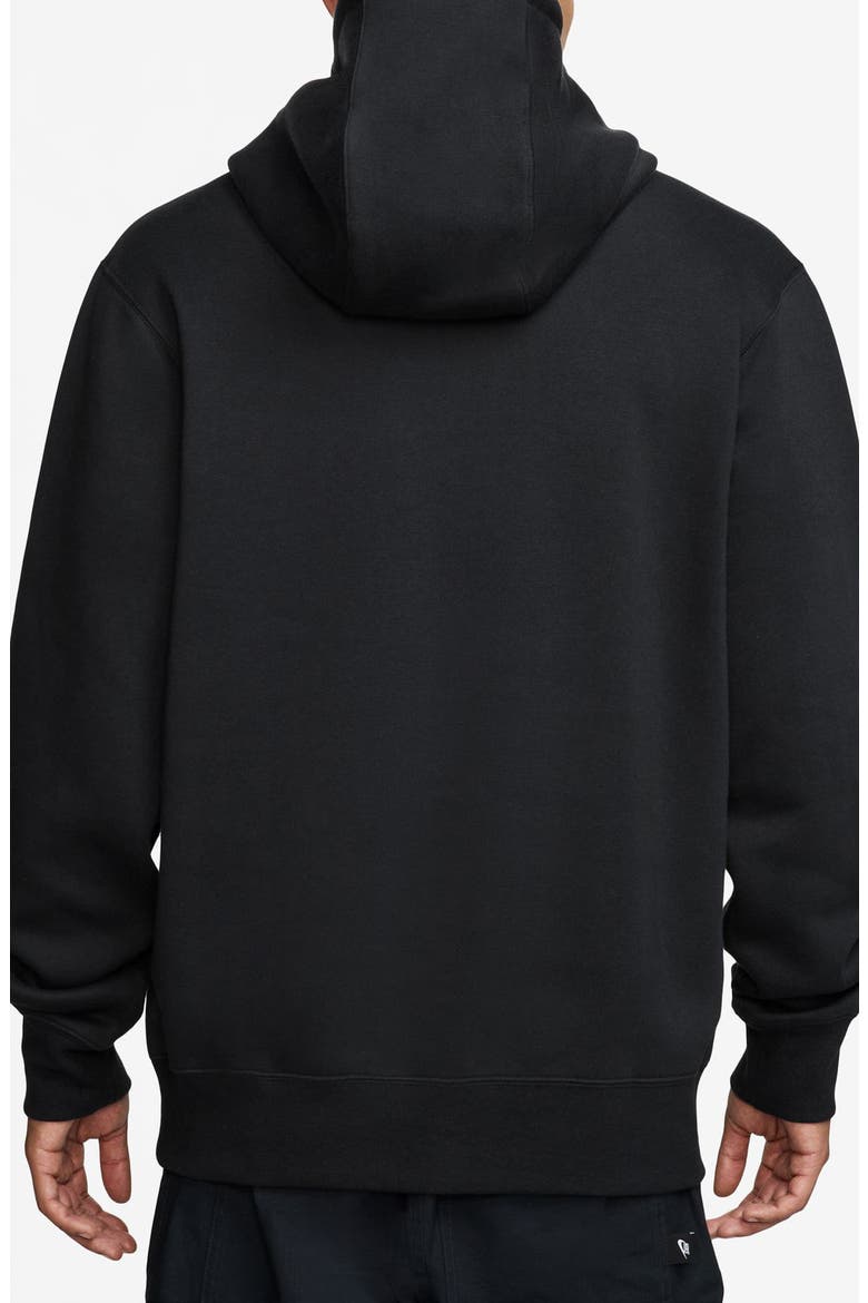 Club Fleece Hoodie, Alternate, color, BLACK/ WHITE