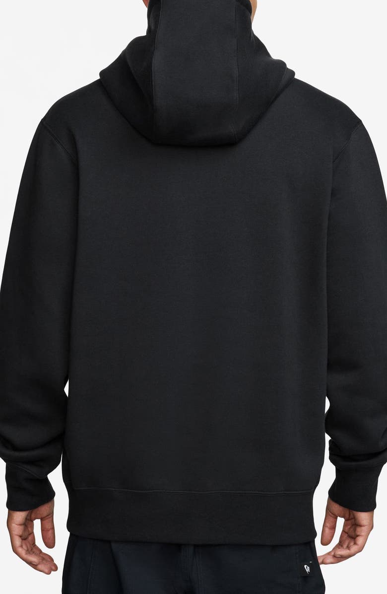 Nike Club Fleece Hoodie, Alternate, color, Black/ White