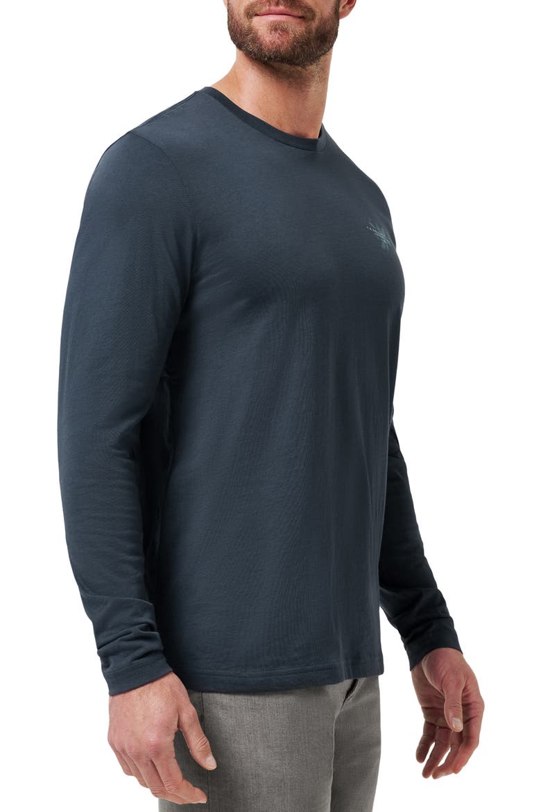 Favorite Place Long Sleeve Cotton Graphic Pocket T-Shirt, Alternate, color, TOTAL ECLIPSE