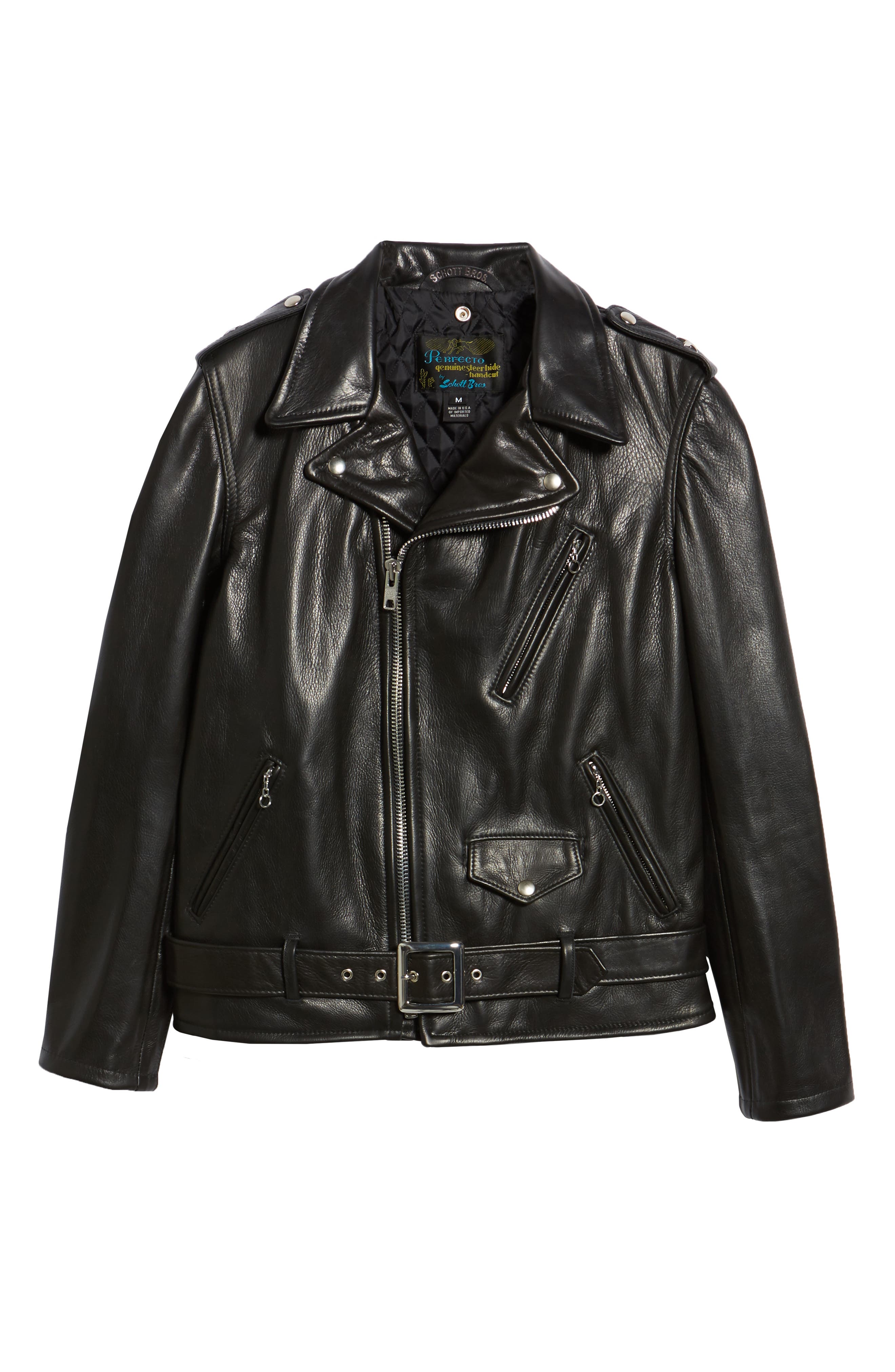 Schott NYC '50s Cowhide Leather Moto Jacket — фото 6