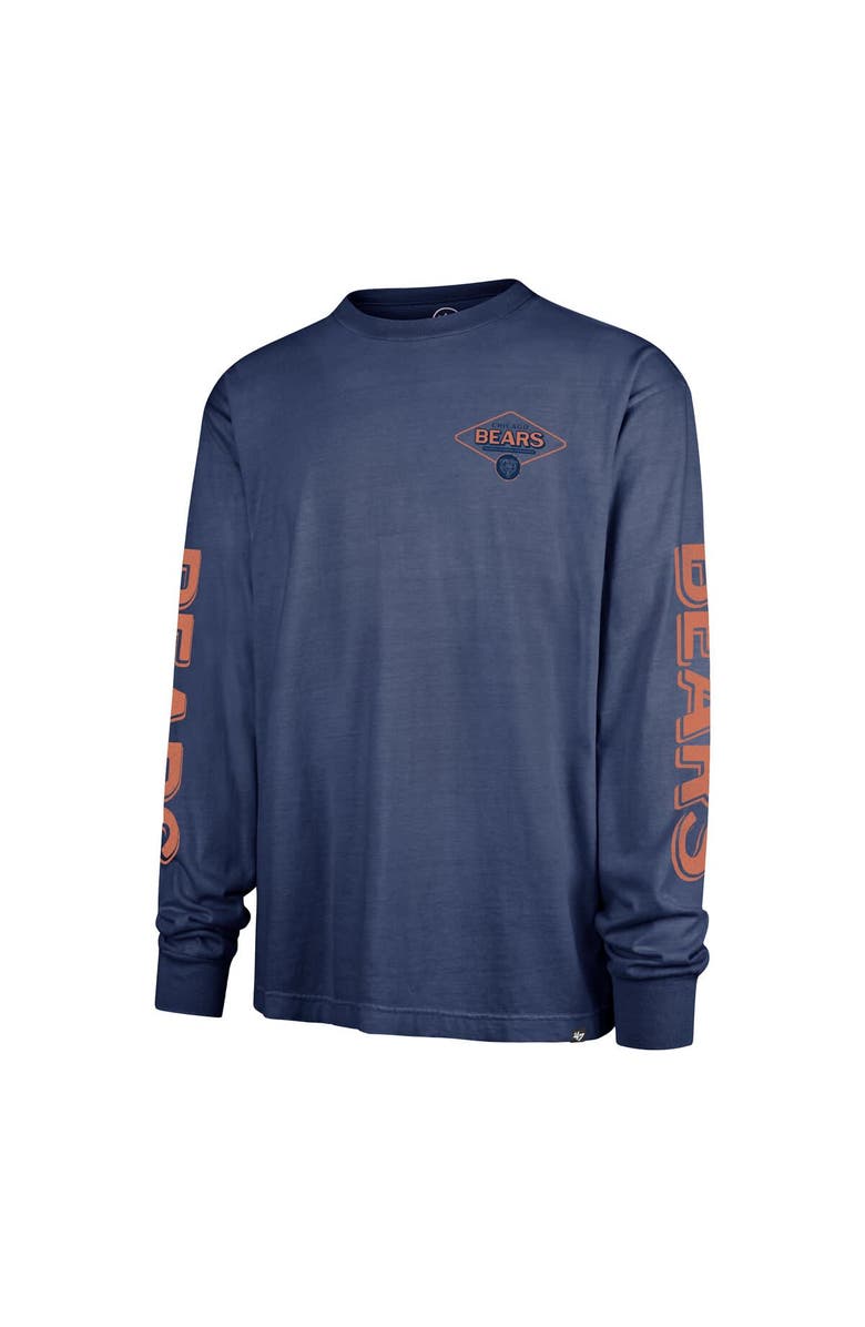 '47 Men's '47 Navy Chicago Bears Cairn Ravine Foundation Long Sleeve T-Shirt, Alternate, color,