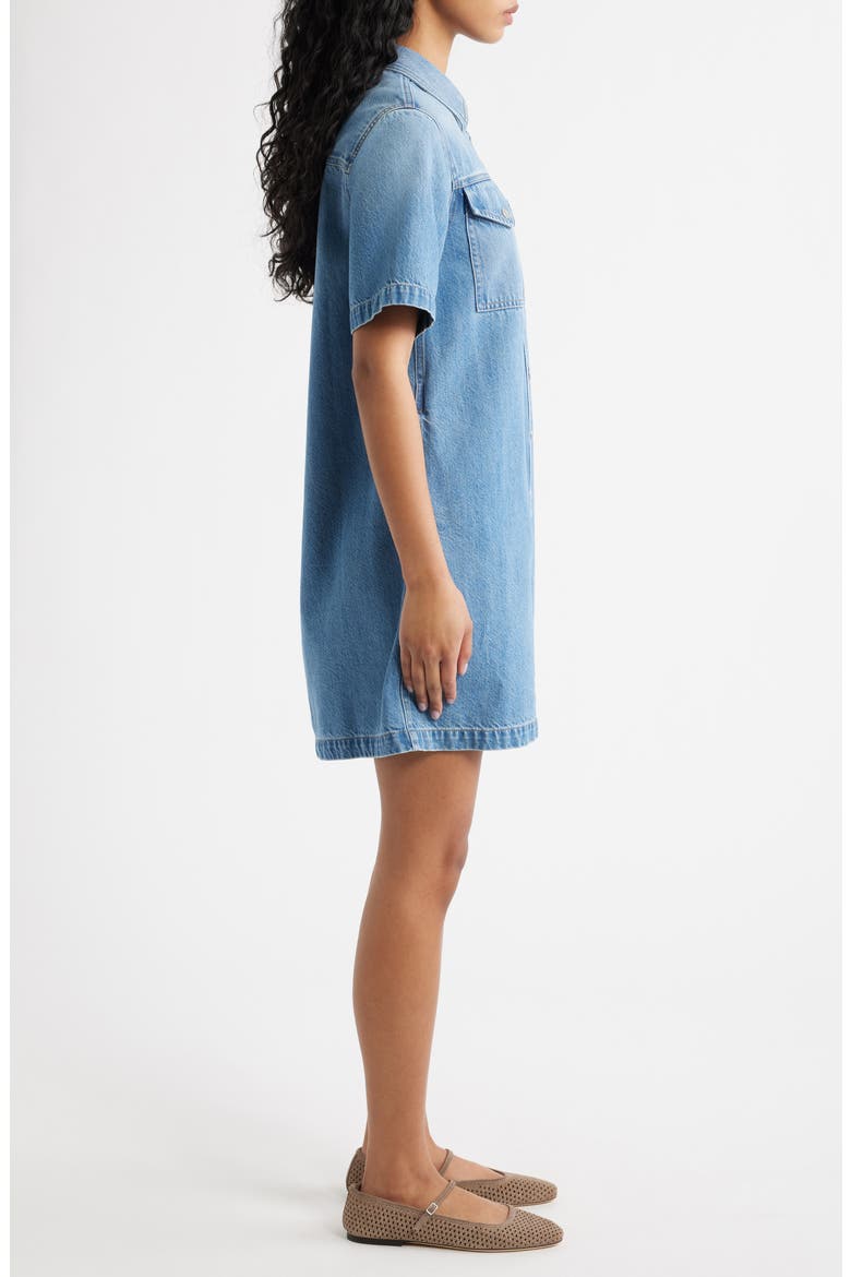 Denim Boxy Shirtdress, Alternate, color, MOBRIDGE WASH