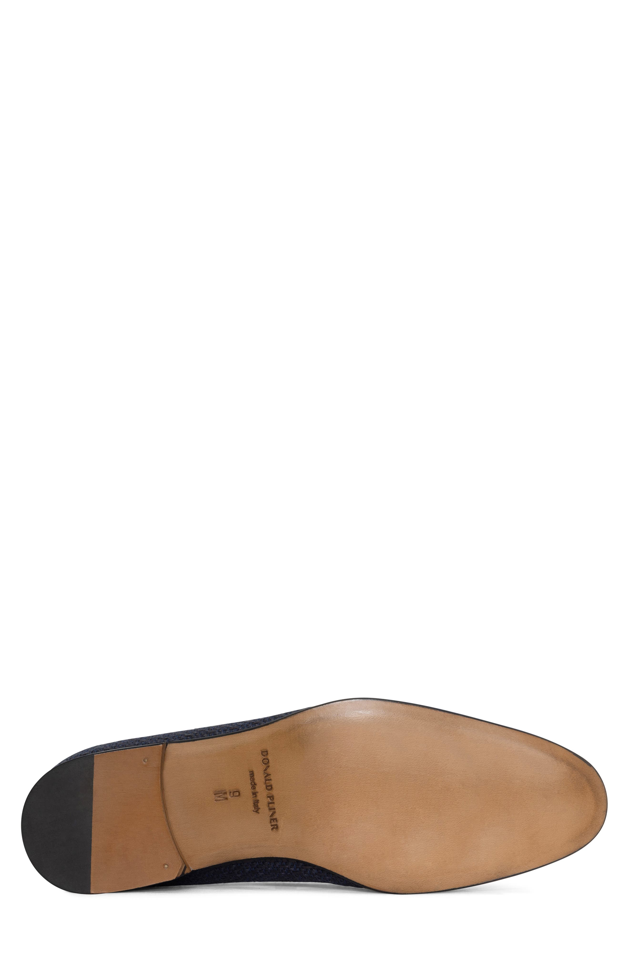 Donald Pliner Crest Embroidered Patch Loafer, Alternate, color, Navy