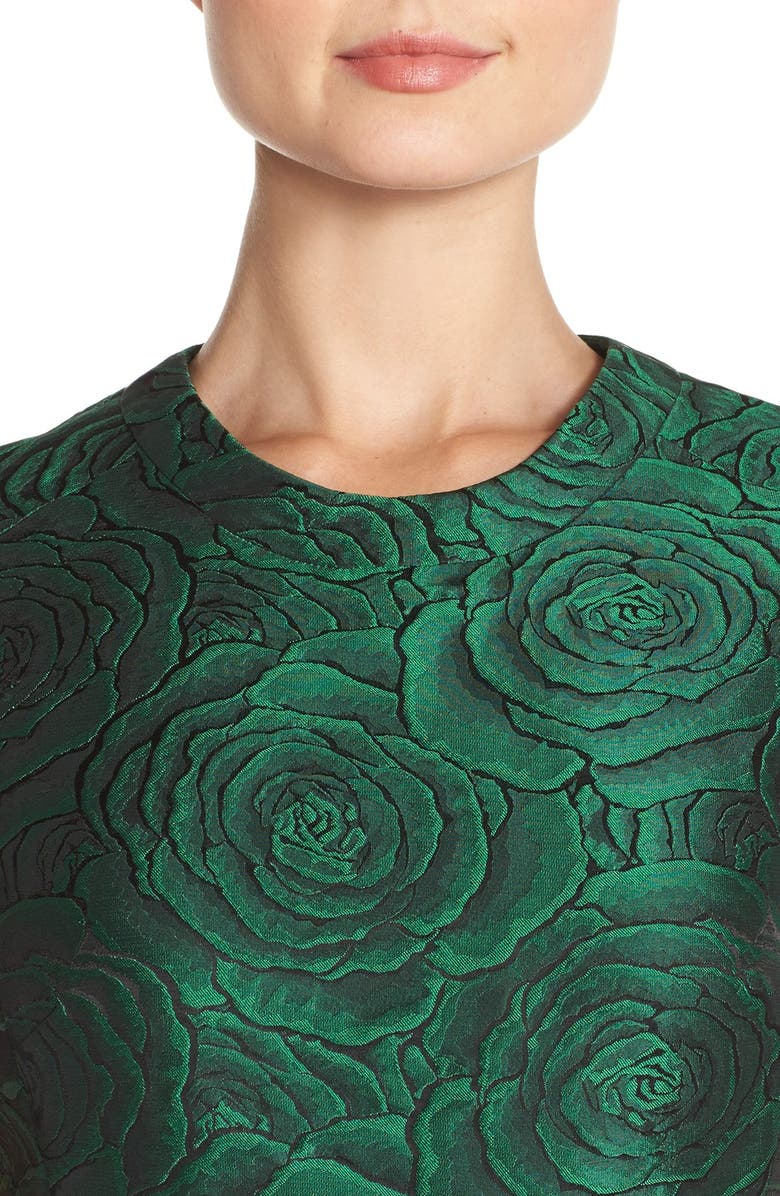 Tahari Floral Jacquard Sheath Dress, Alternate, color,